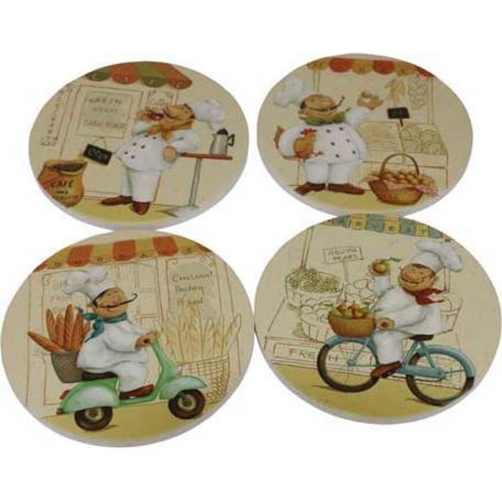 Coasters French Chef S/4