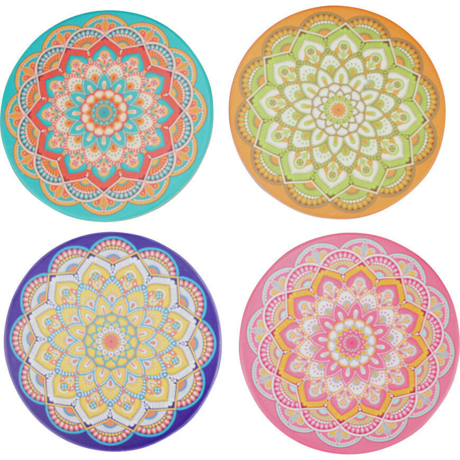 Coaster Mandala Pattern S/4