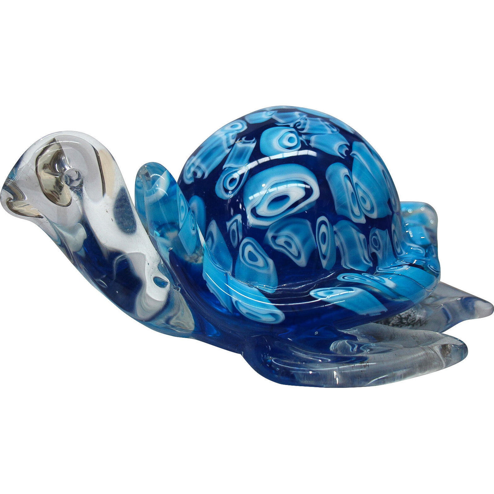 Glass Turtle Blue/ White