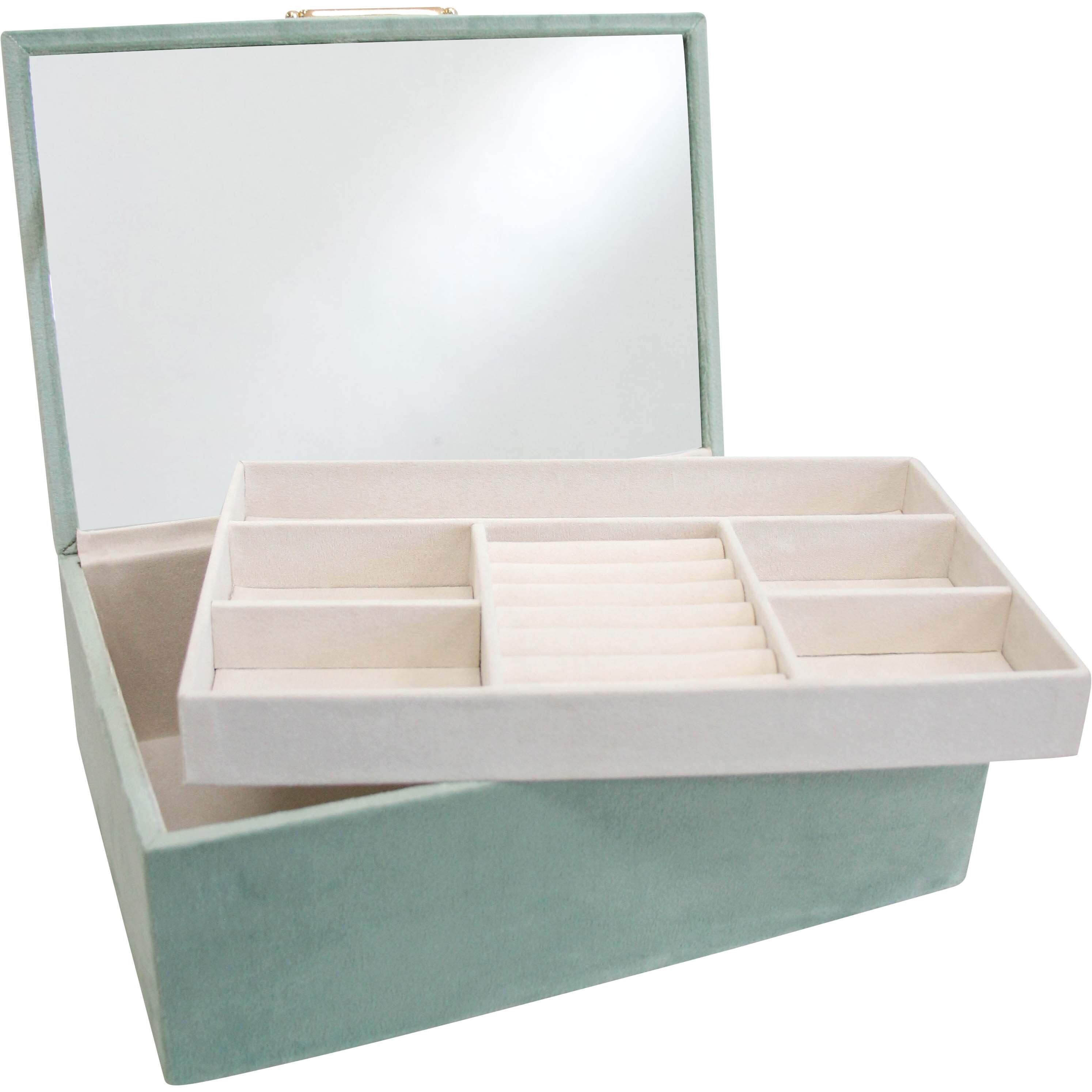 Velvet Jewellery Box Lrg Dew