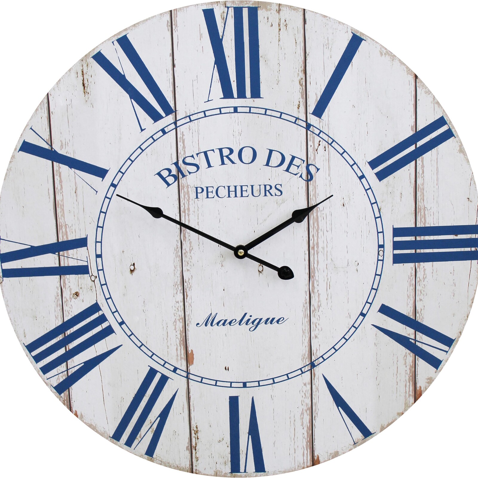 Clock Bistro Blue 58cm