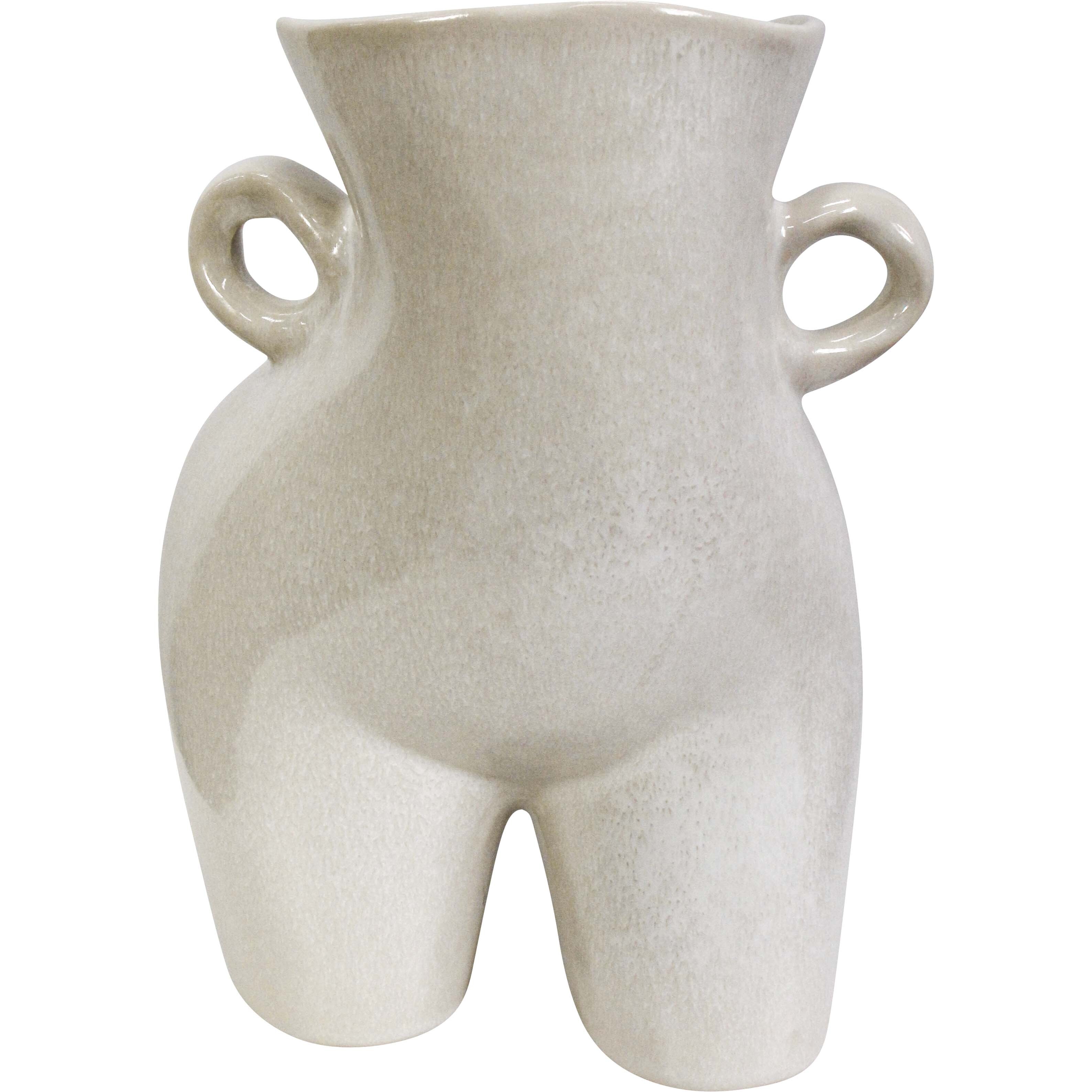 Vase Love Handles Ivory