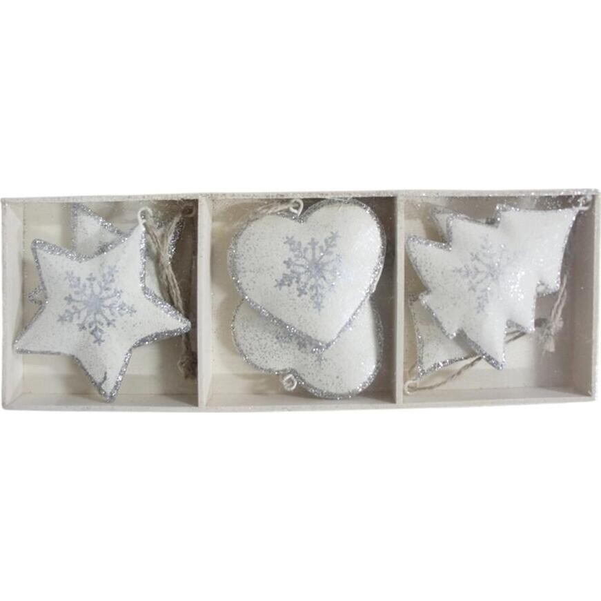 Box Star Heart Tree Motif S/6