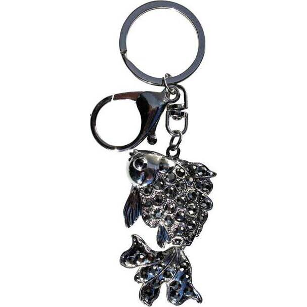 Keyring Marquisite Fish