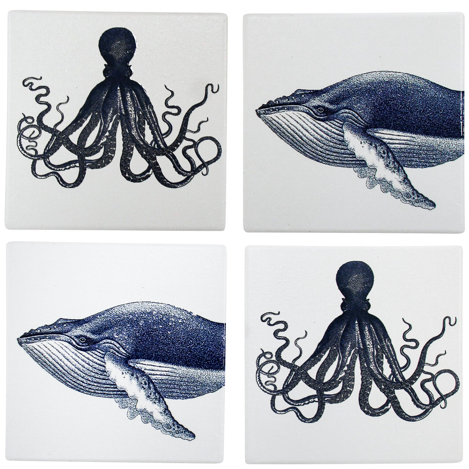 Coasters S/4 Octo Whale