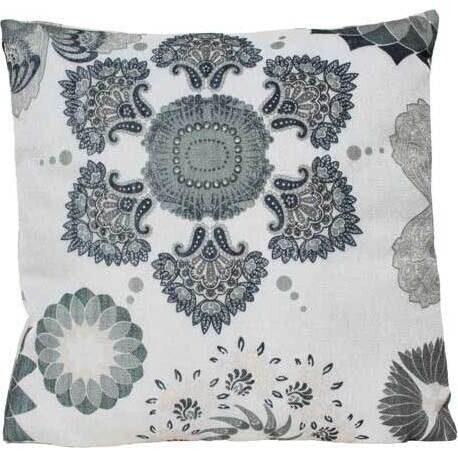 Cushion Cerchio Flower White