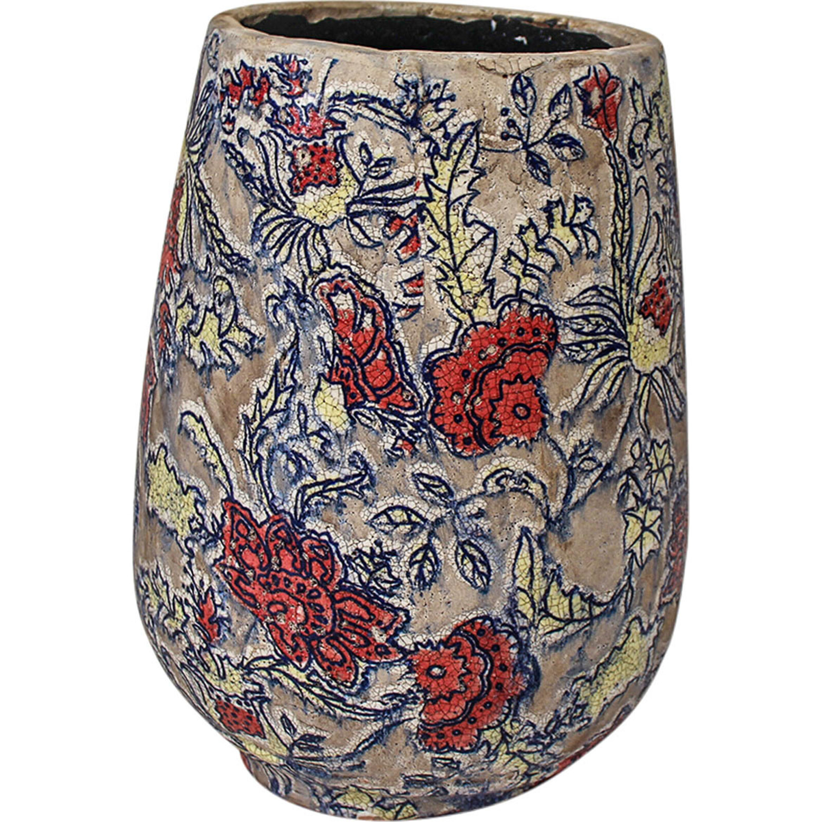 Vase Floral Textured