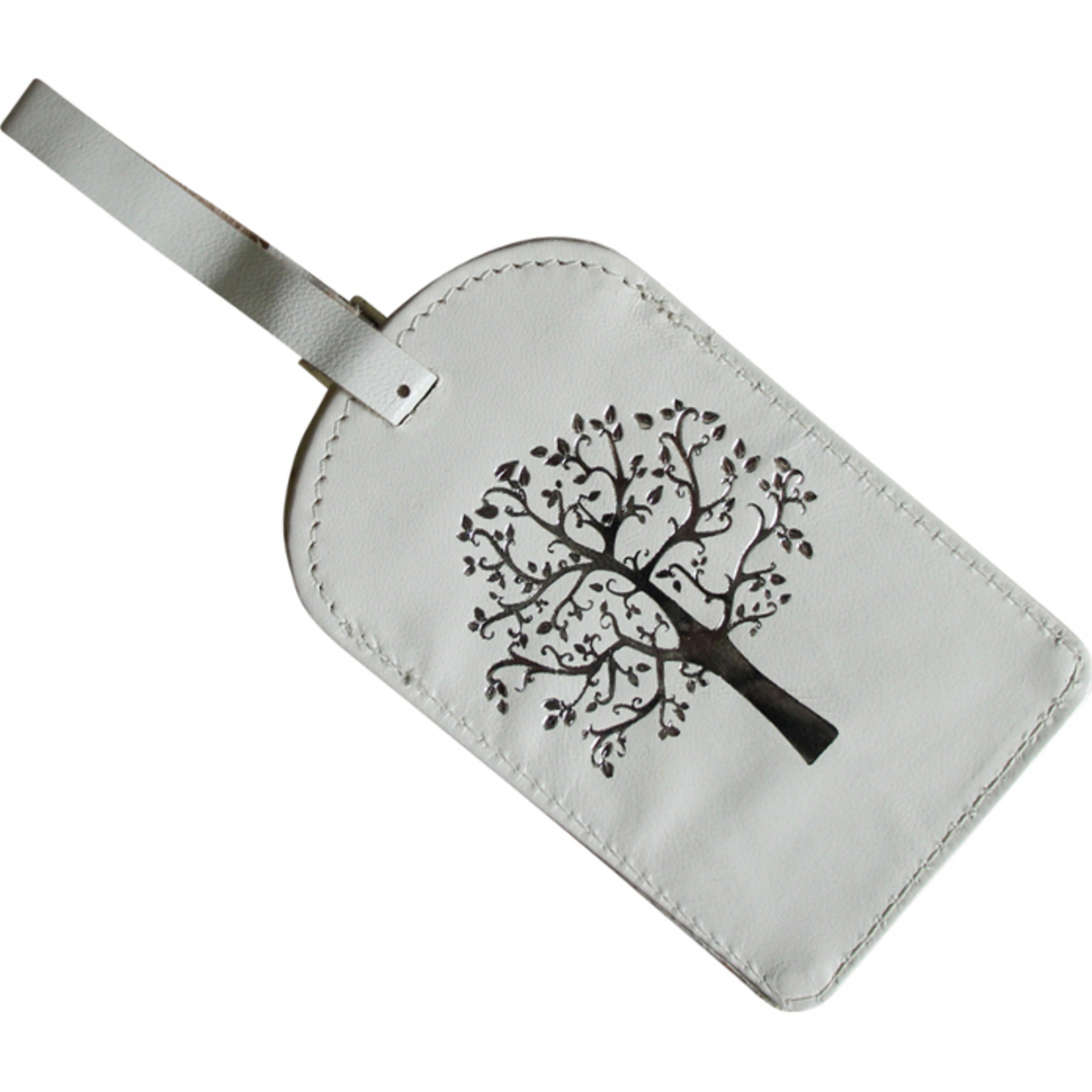 Leather Tag White
