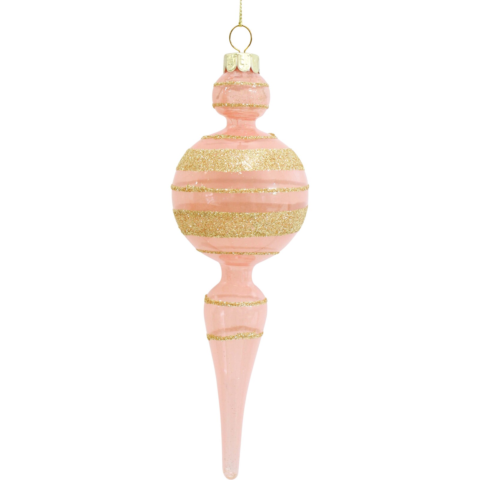 Glass Drop Ornament Crepe/Gold