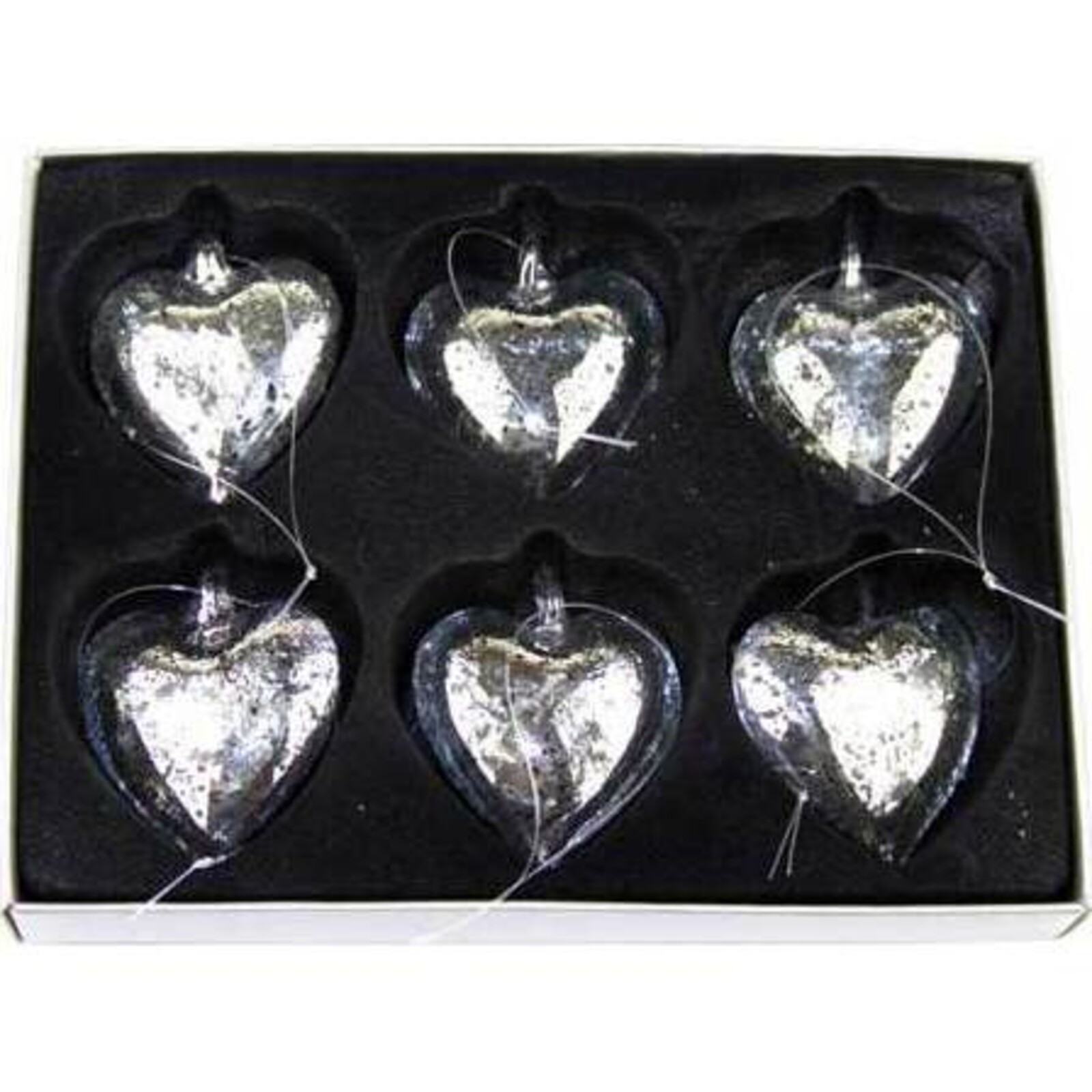 Glass Hearts Sparkle S/6