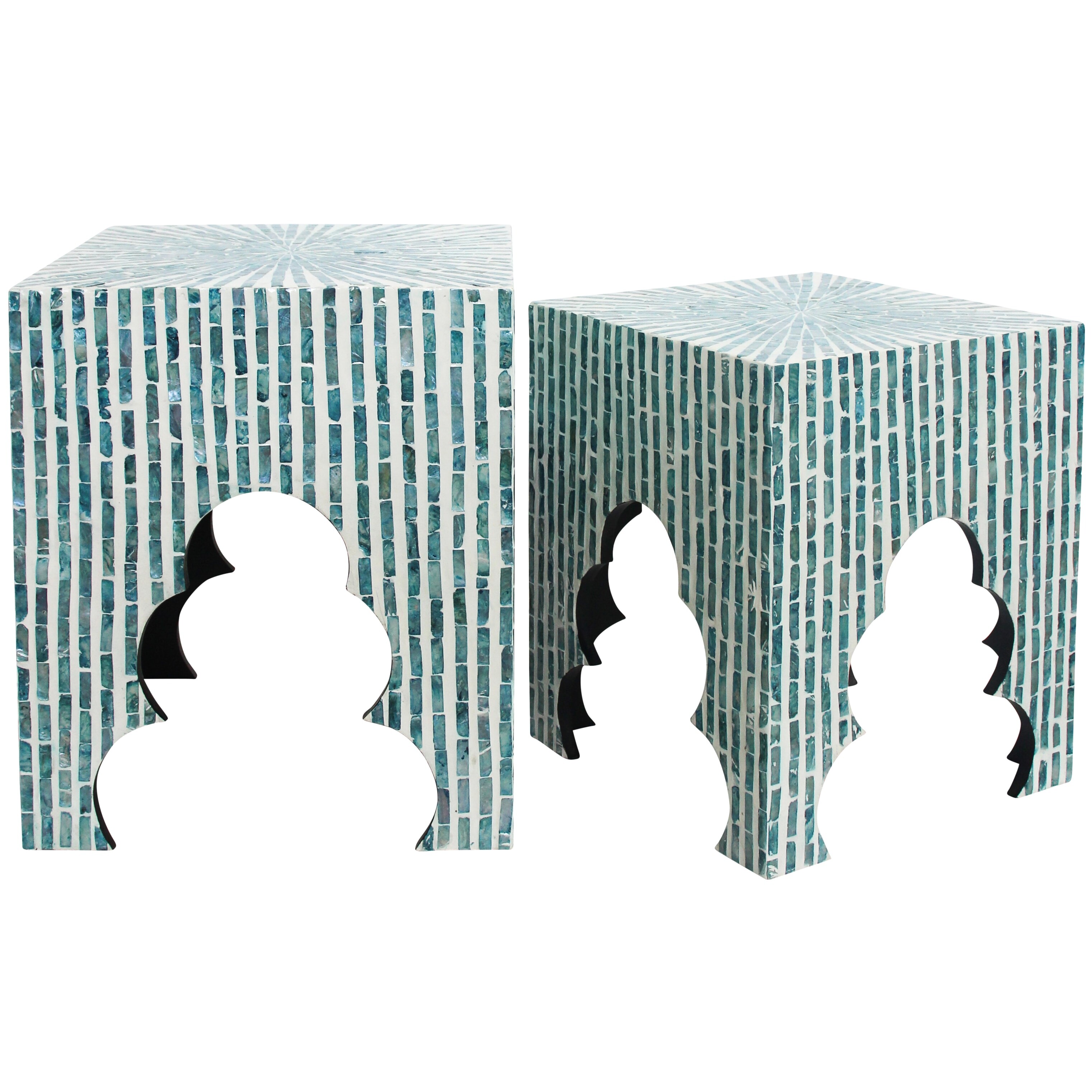 #Stool Caribbean Blue S/2