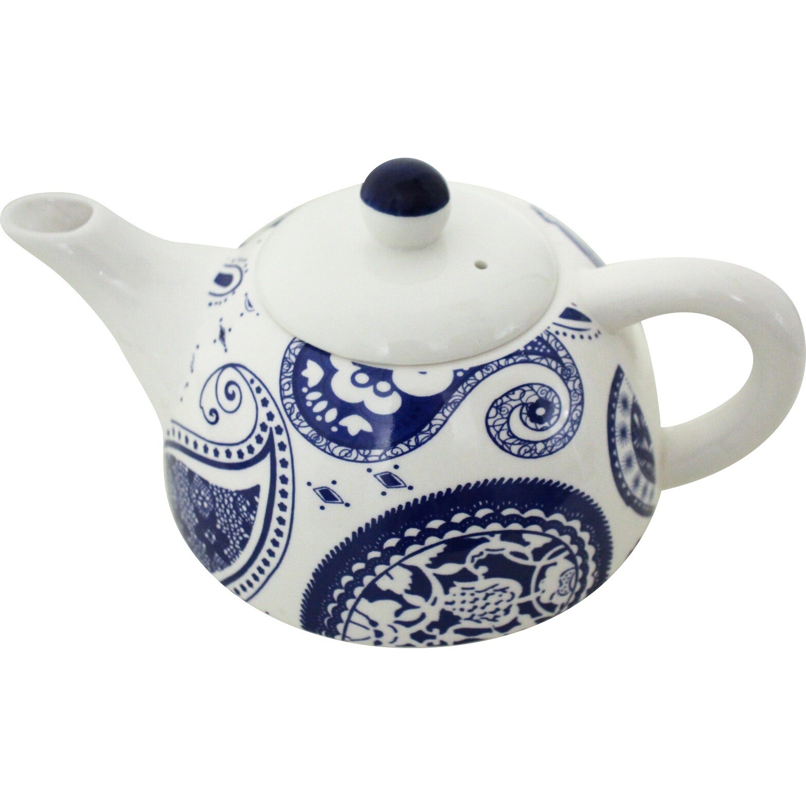 Teapot Blue Paisley