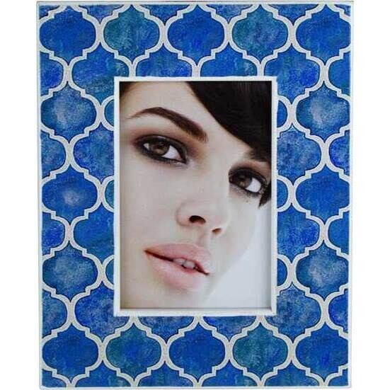 Frame Quatrefoil Blue