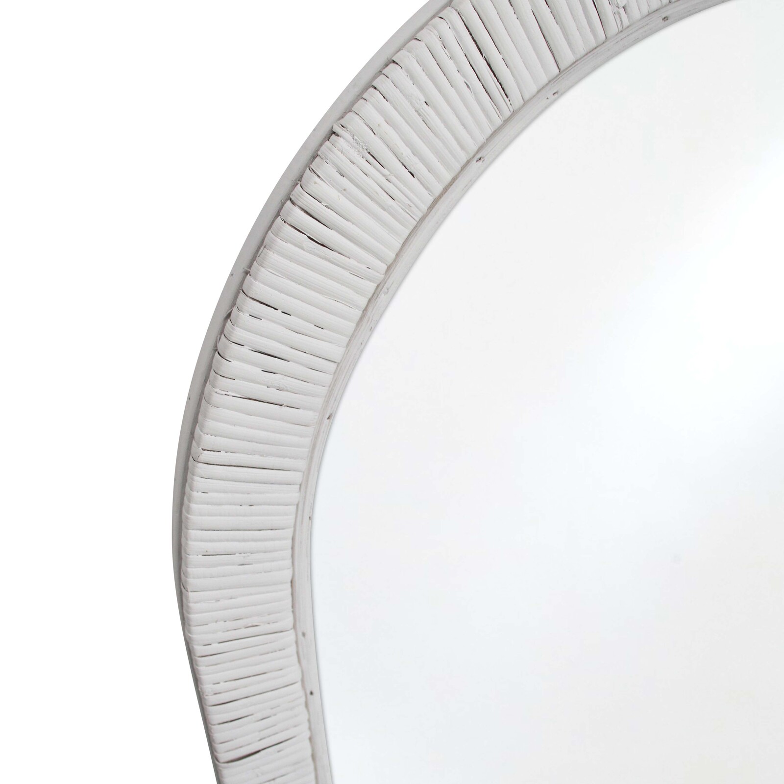 Oval Wrap Mirror White