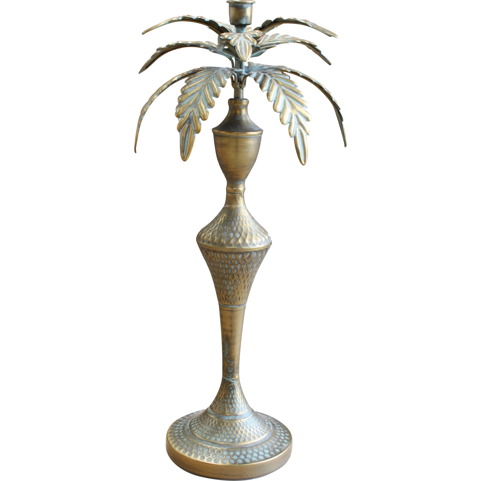 Palm Candle Holder XL Brass Col