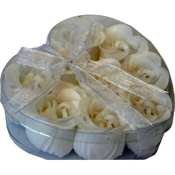 White Flower Soap - Heart