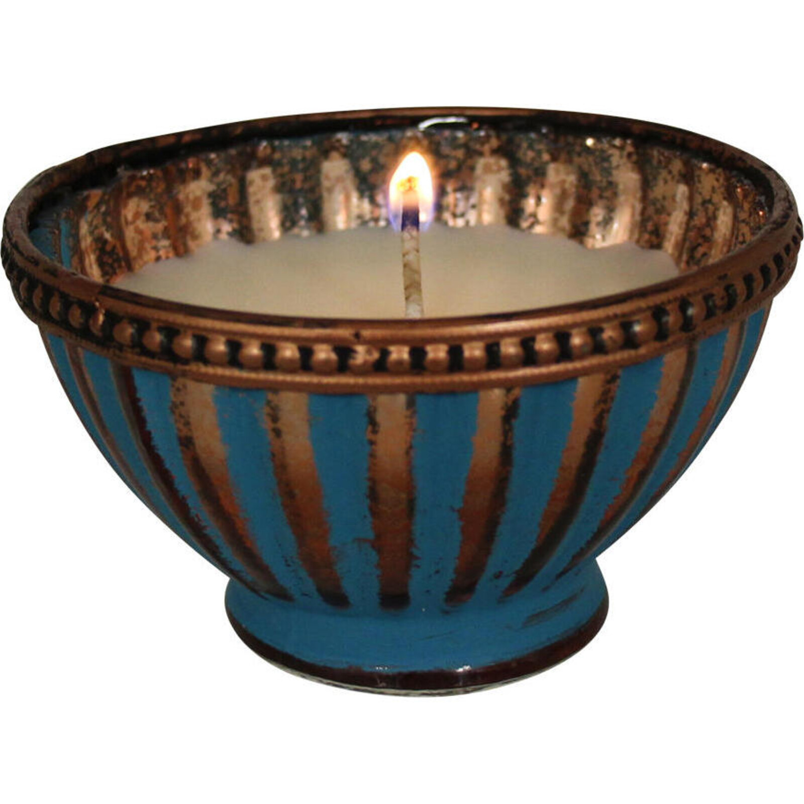 Candle Ribb Bowl Blue