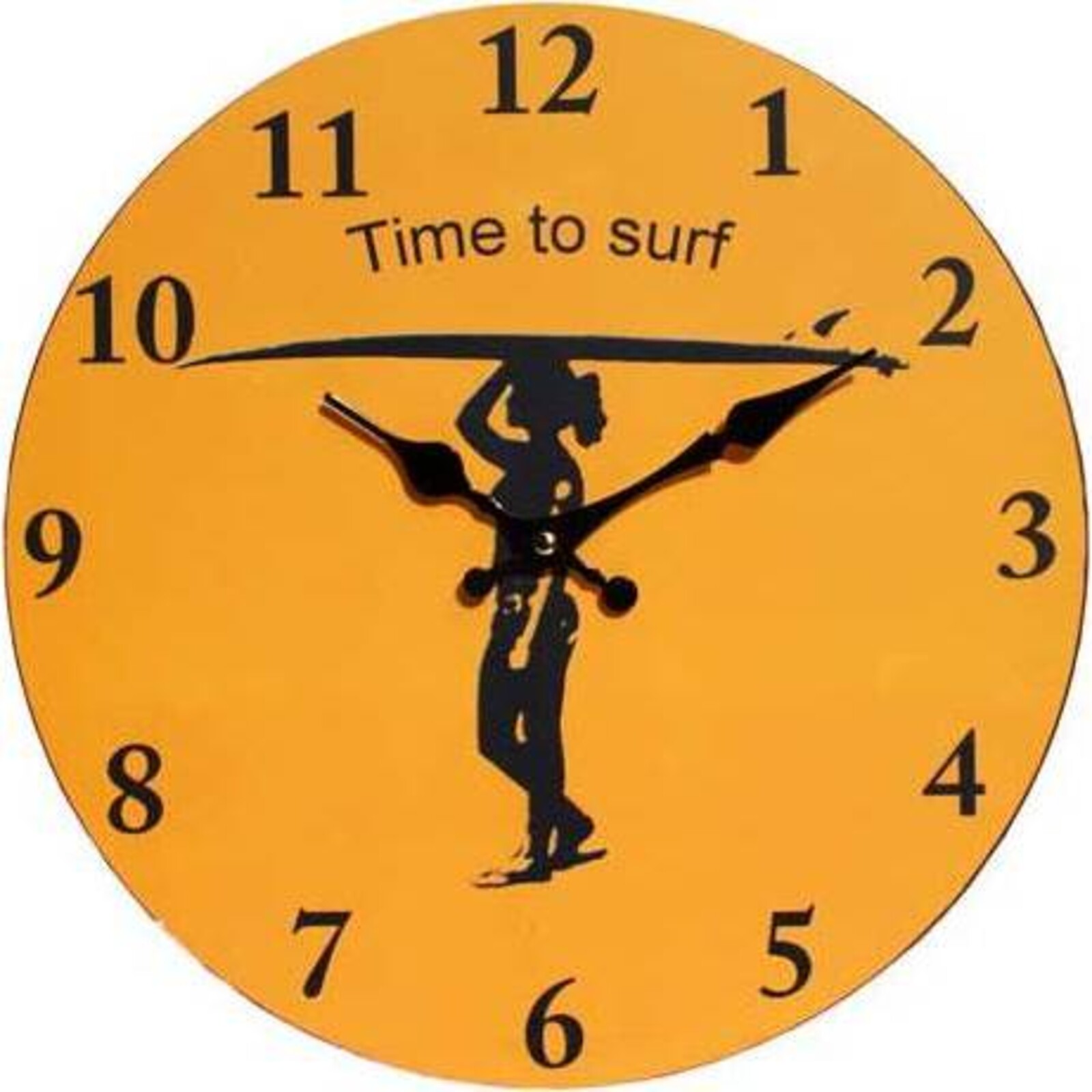 Clock Golden Surfer Girl