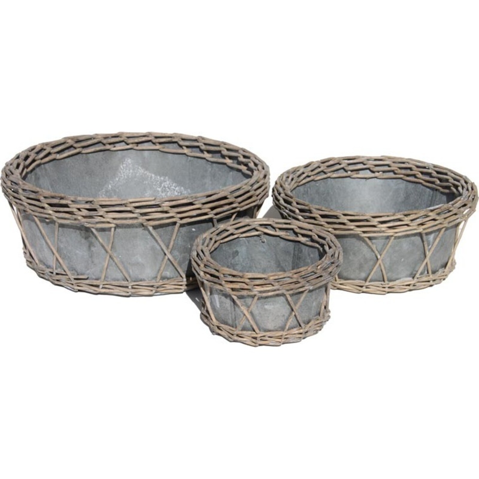 Romaine Round Baskets S/3