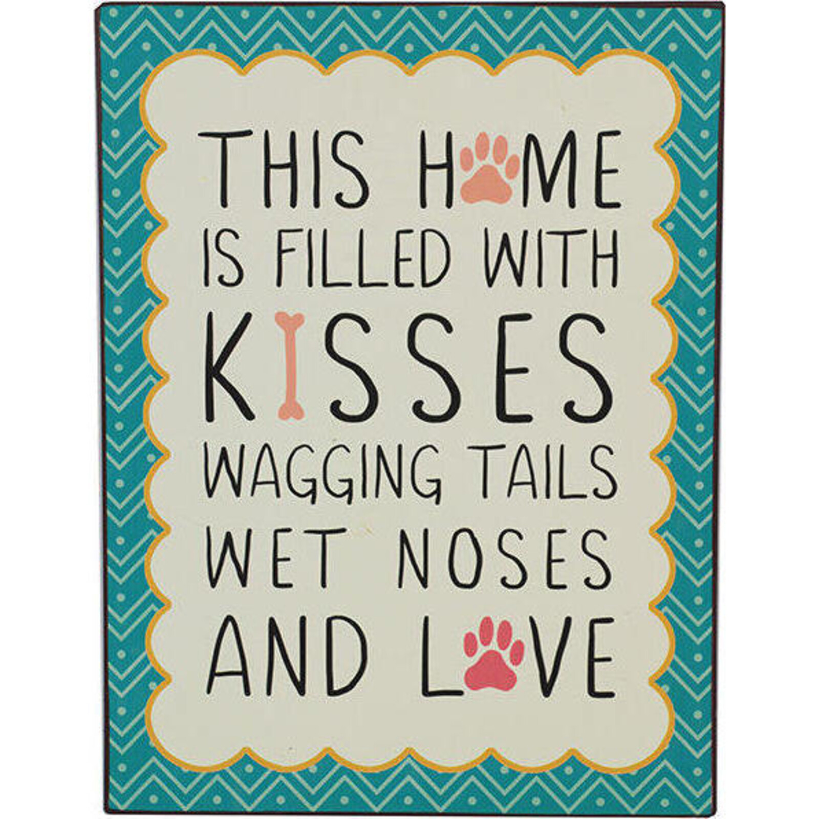 Tin Sign Home Kisses