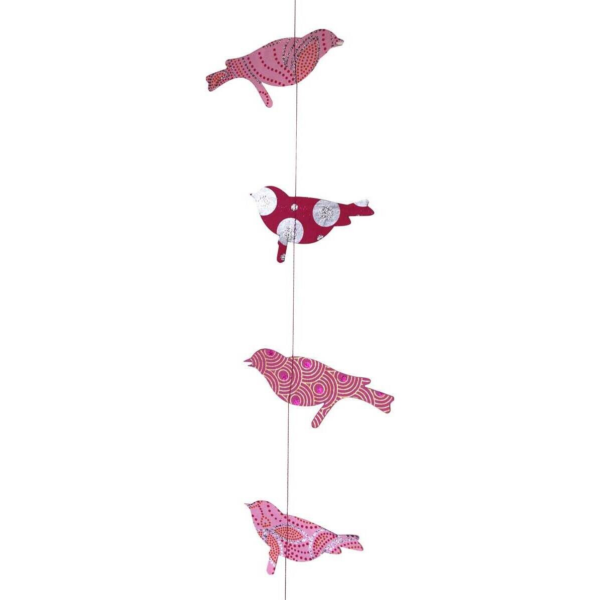 Bird Garland Pinks