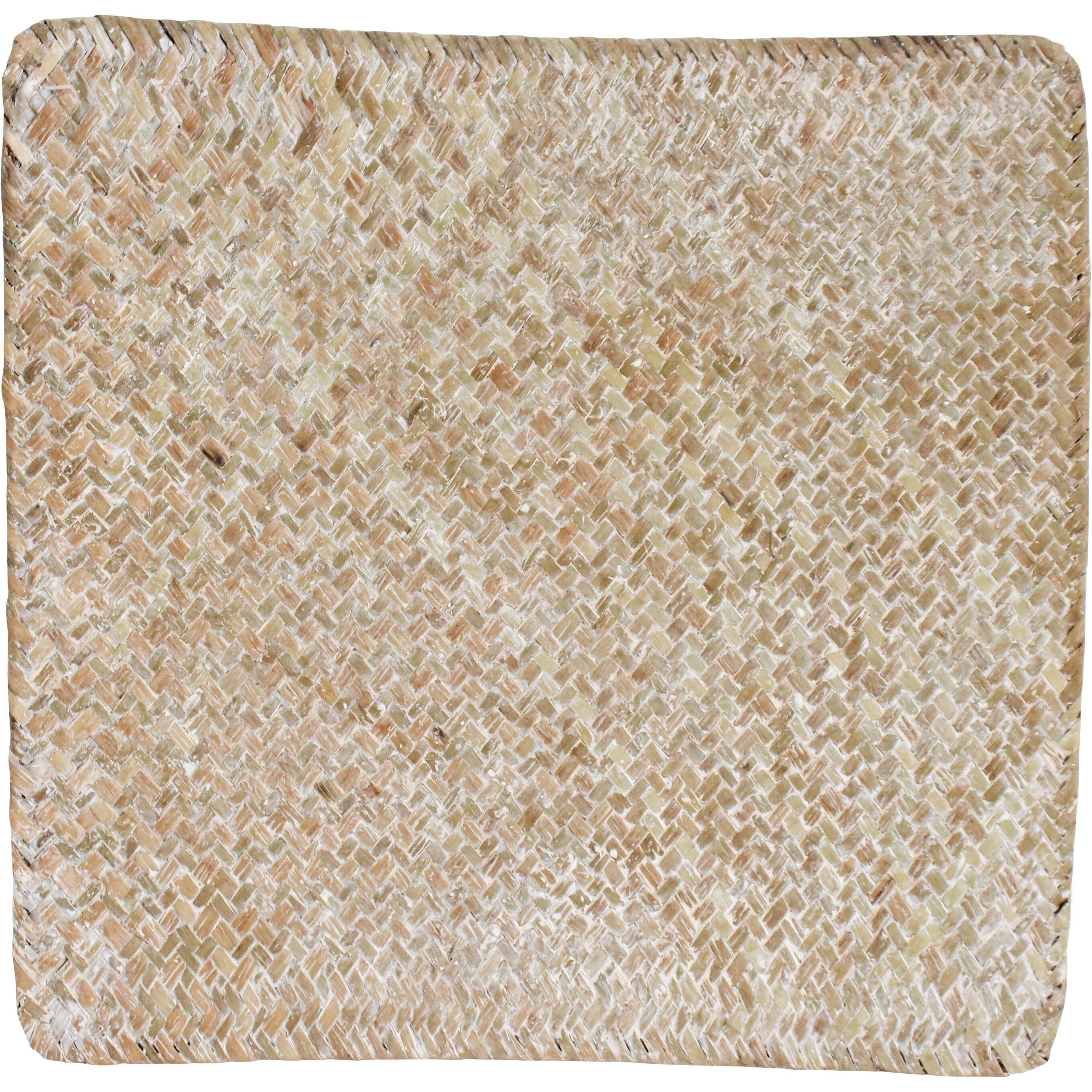 Placemat Sq Weave Naturalwash