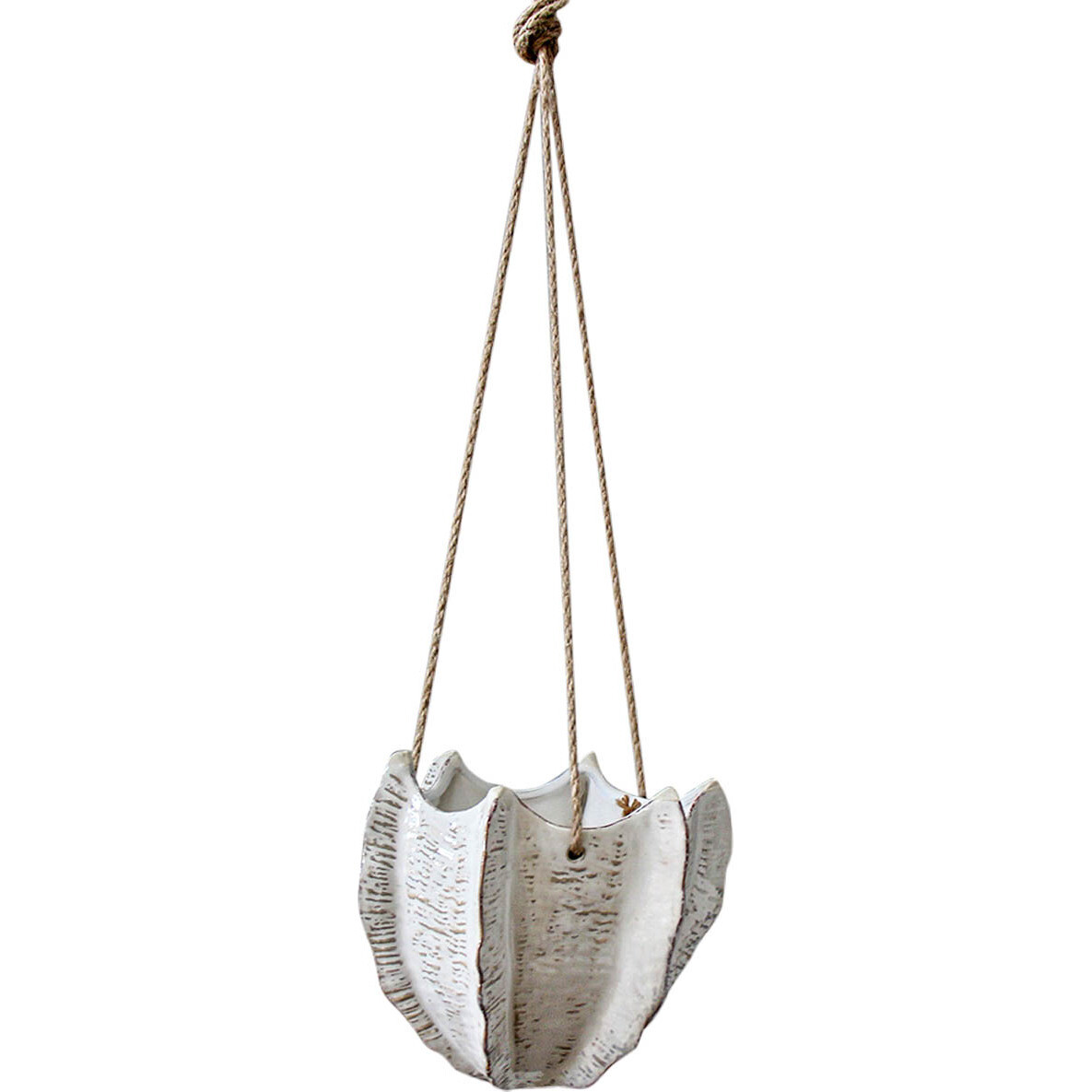 Planter Hanging Pod Med Ivory