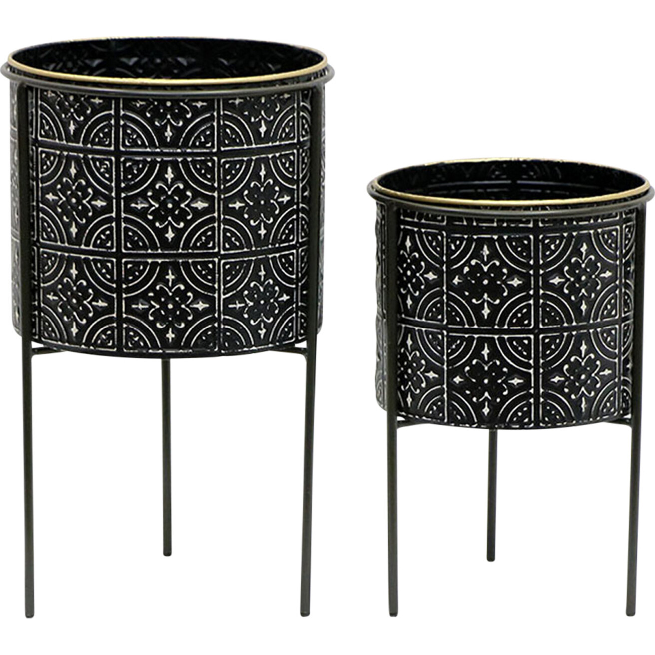 Planters Black Gold Sm S/2