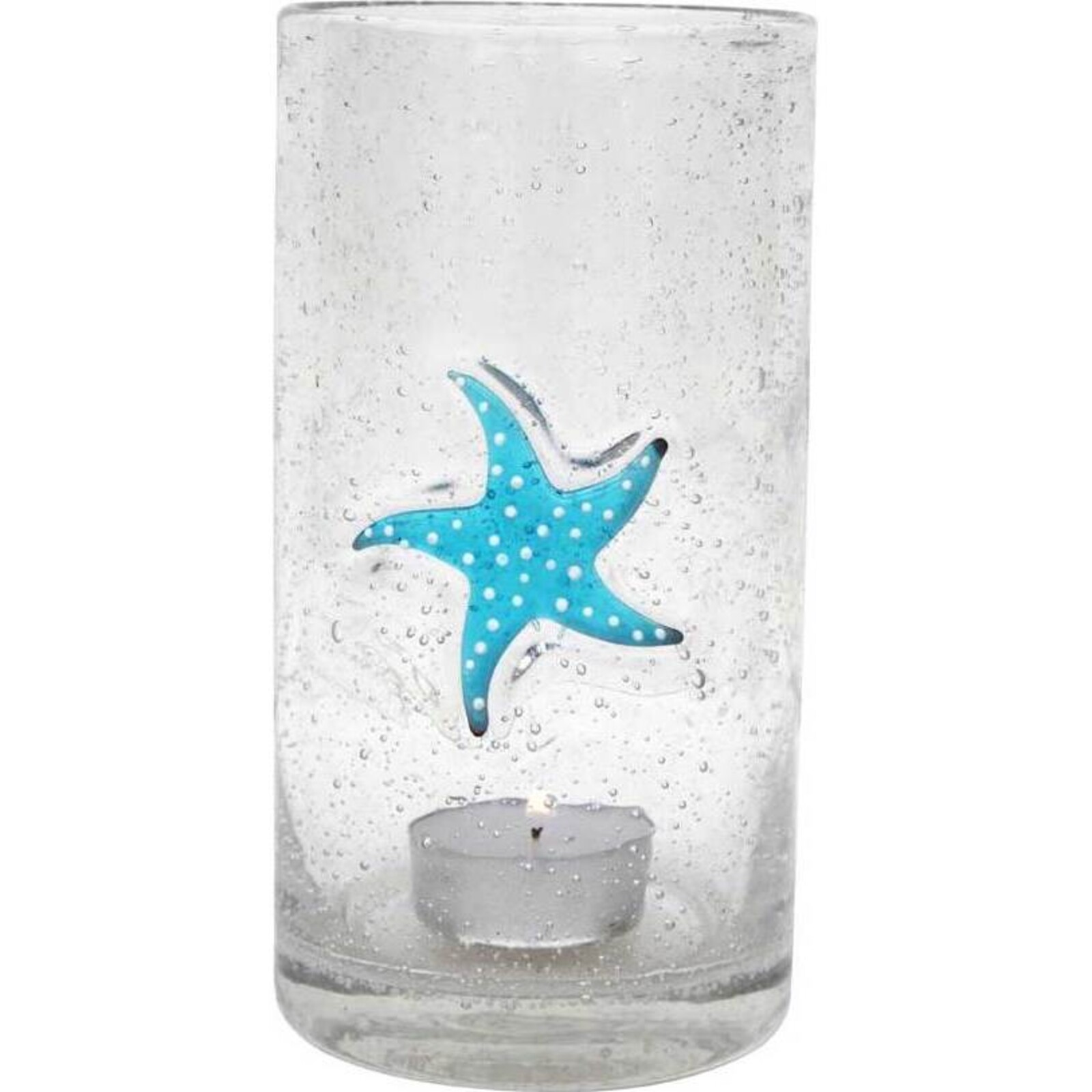 Candleholder - Aqua Starfish