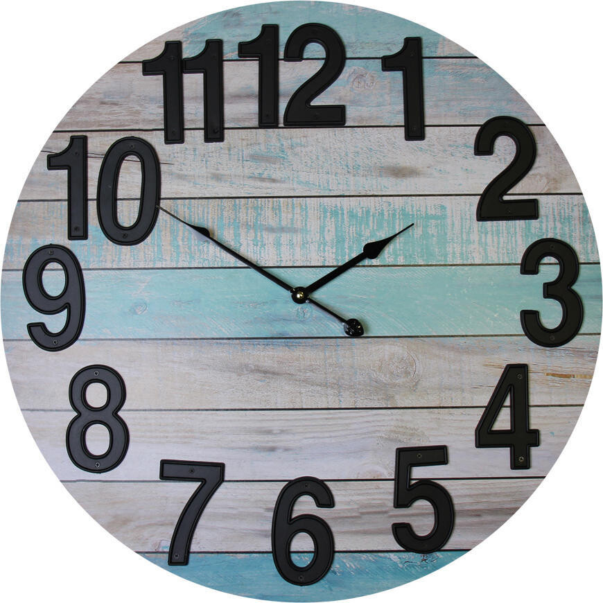 Clock Soft Blues Large 58cm