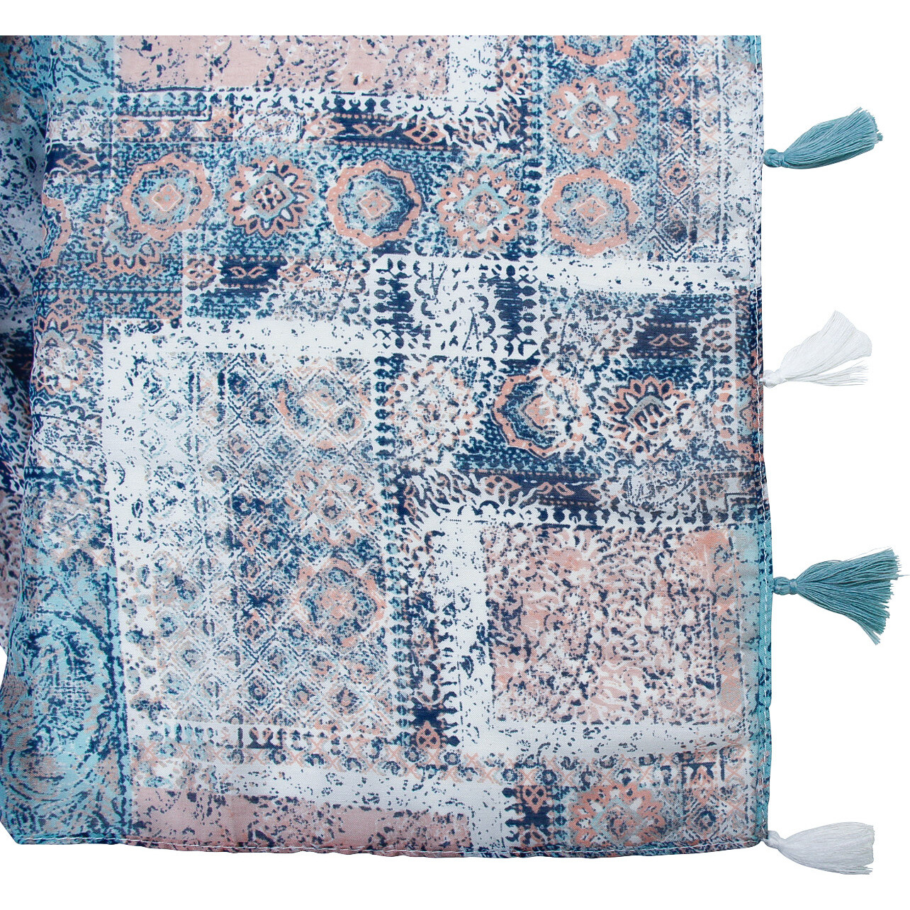 Scarf Patchwork Blue/Aqua