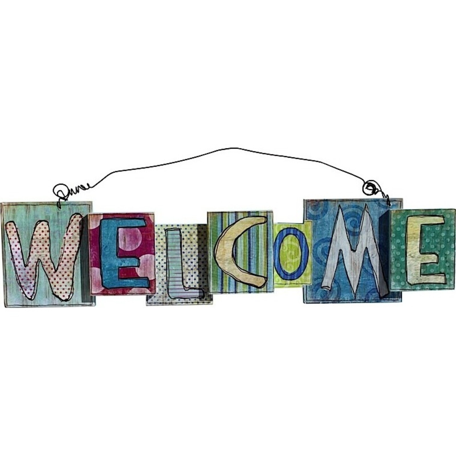 Wood Sign - Welcome Colour