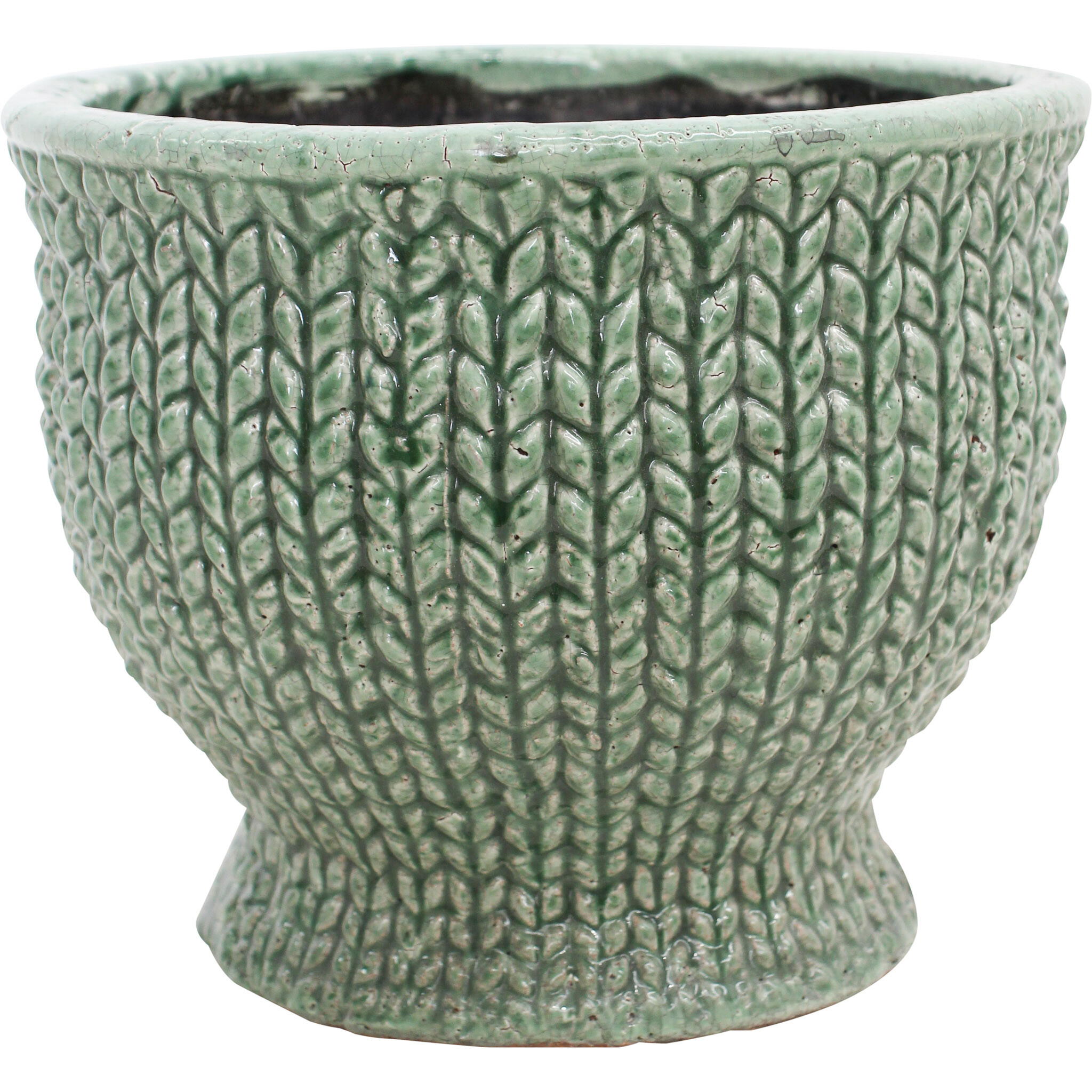 Pot Urn Lrg Plait Jade