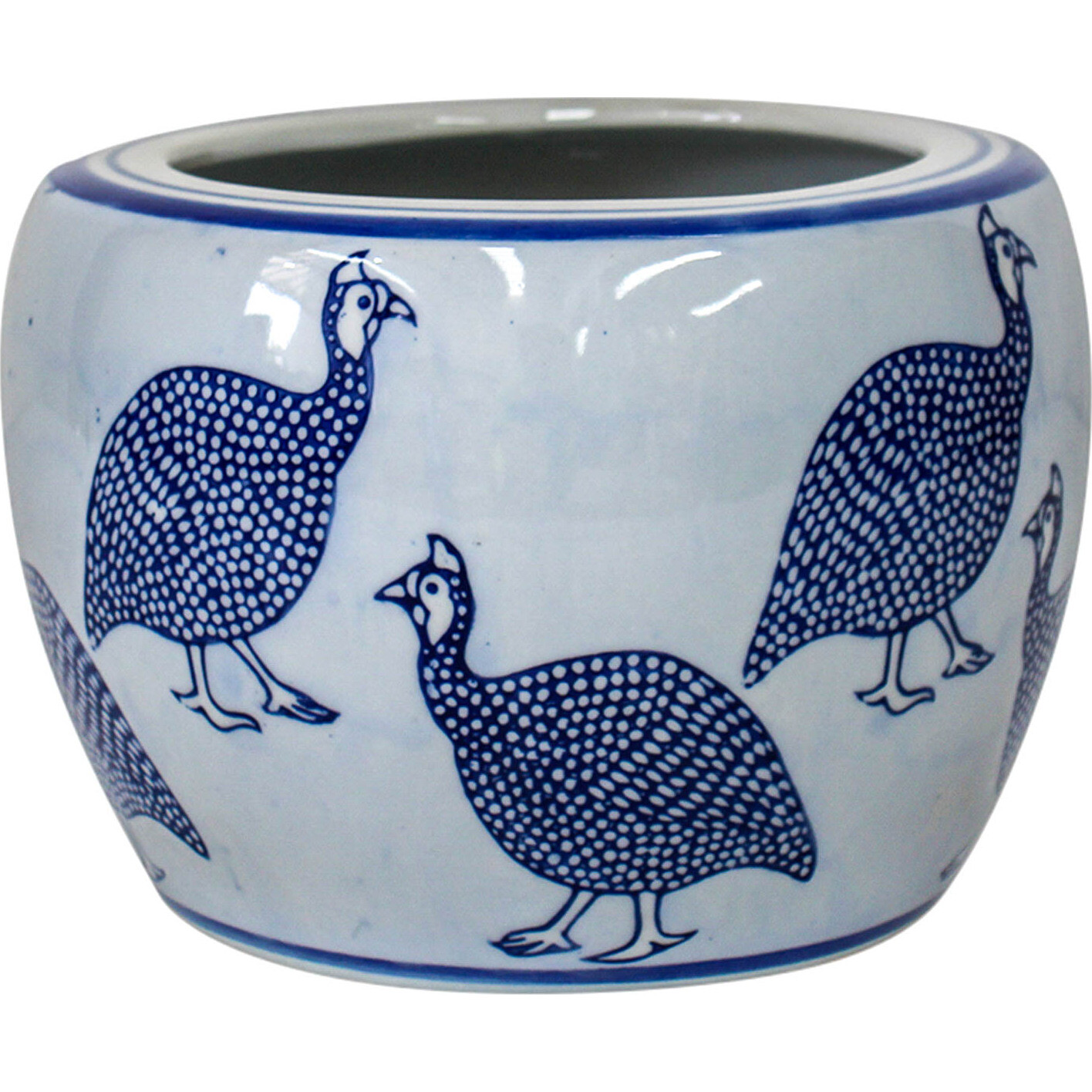 Planter  Blue Guinea Fowl