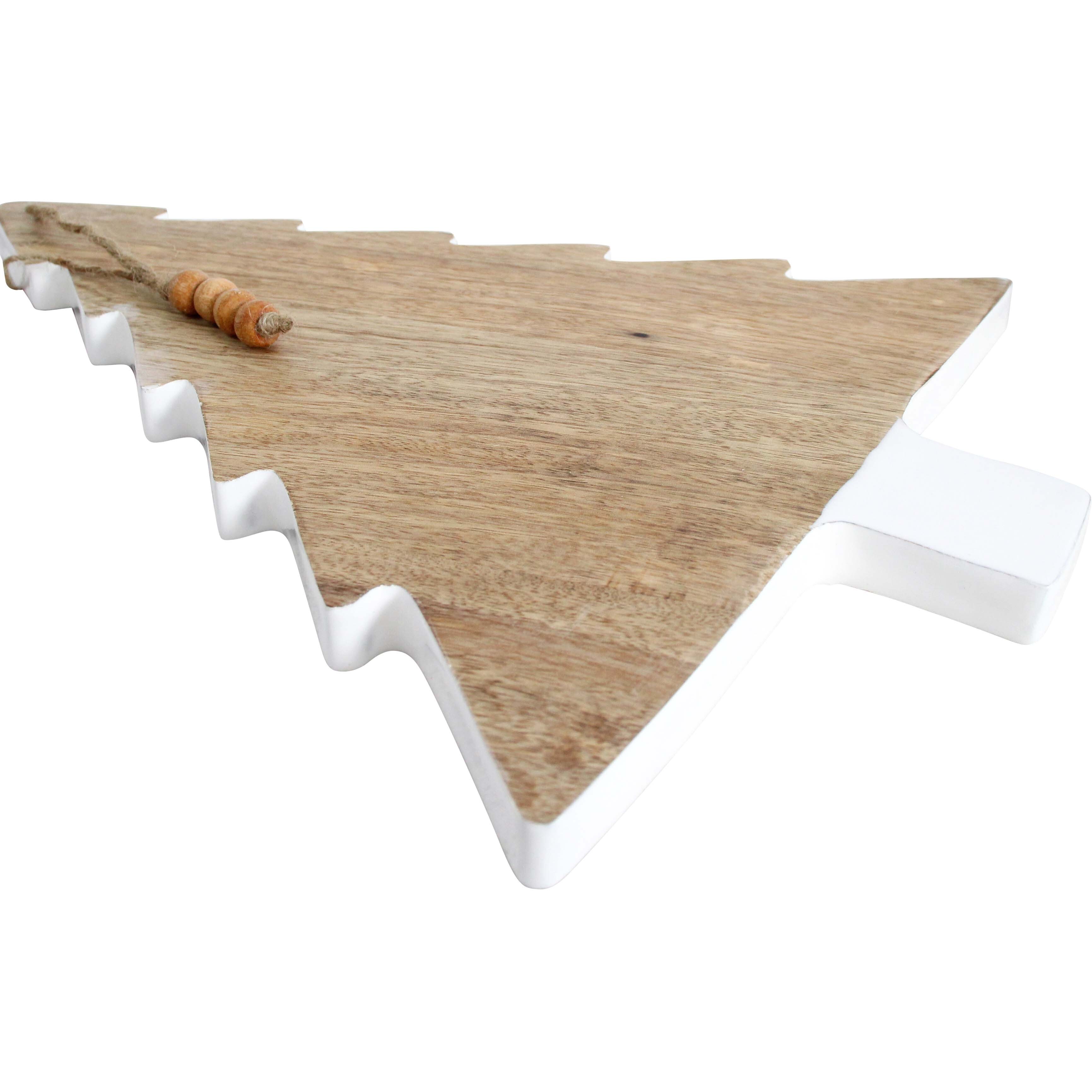 Serving Board Xmas Tree White