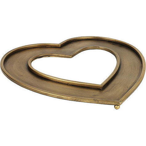 Candleholder Heart Brushed Bronz