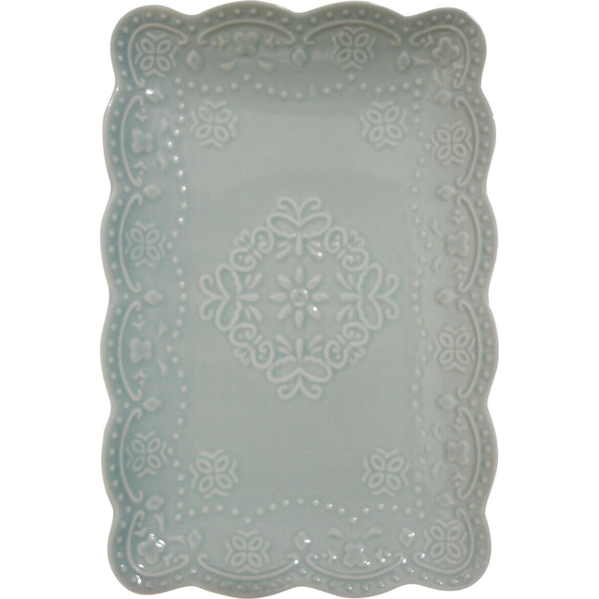 Tray Scallop Blue Extra Long