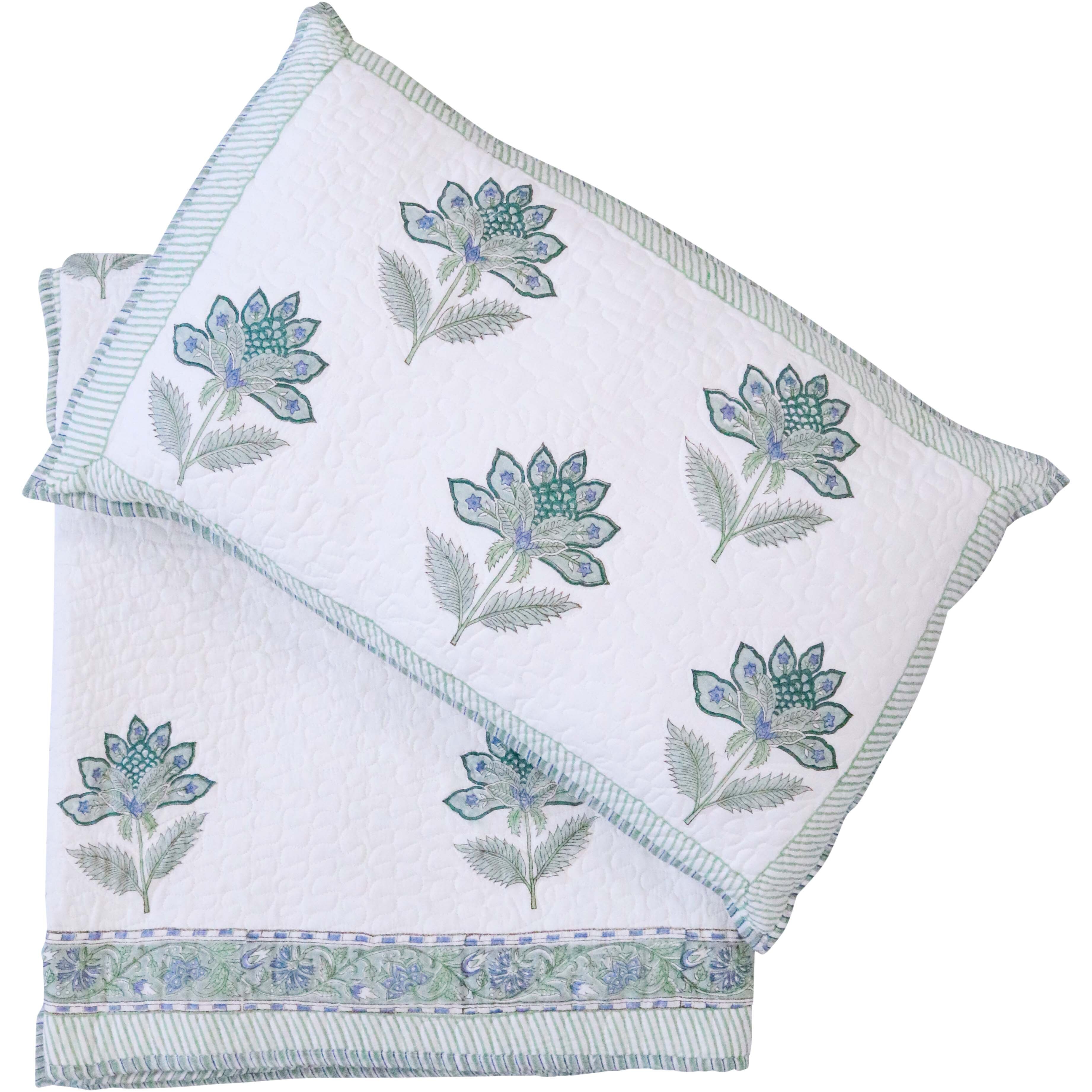 Bedspread/Quilt Set Blue Sage