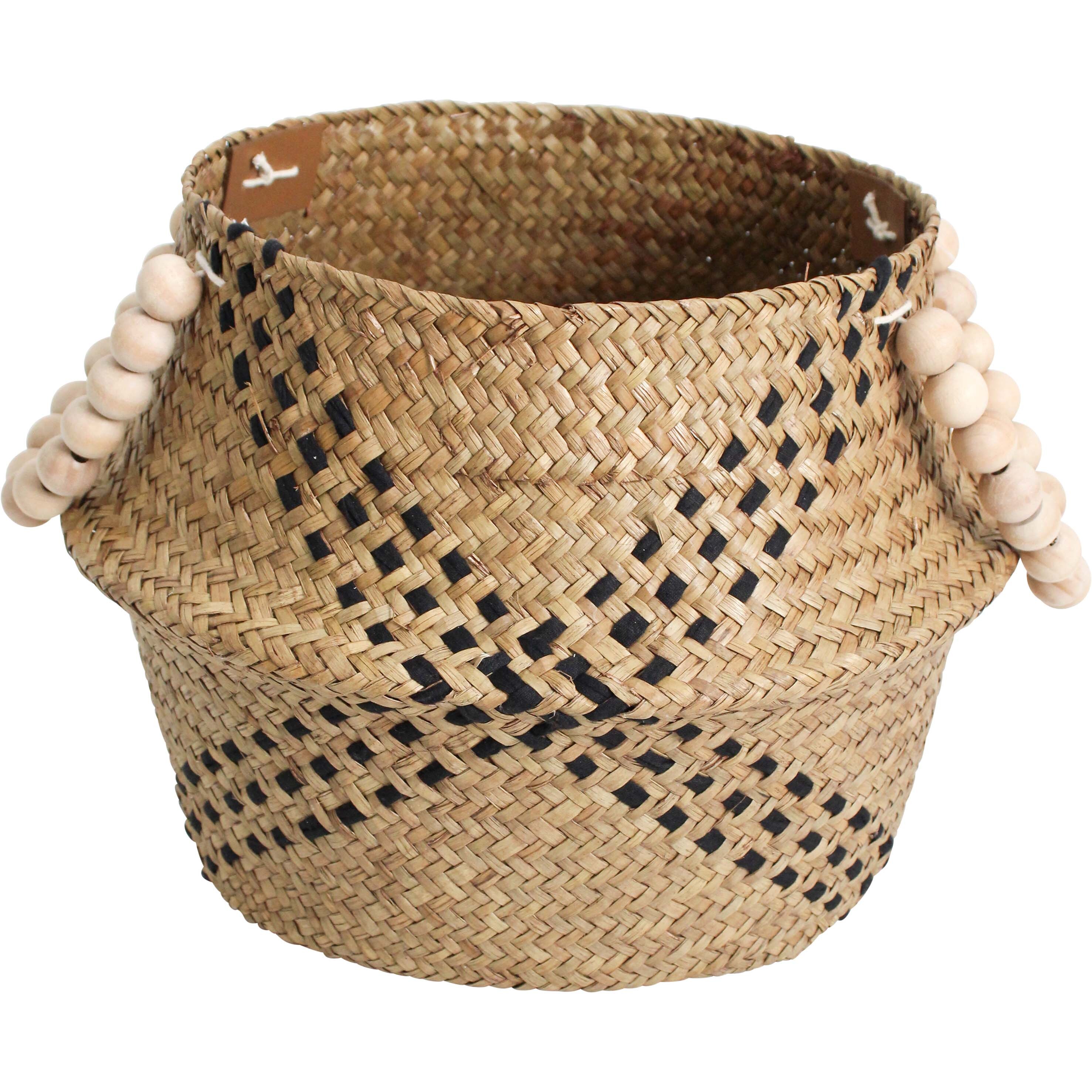 Belly Basket Black/Nat Beads