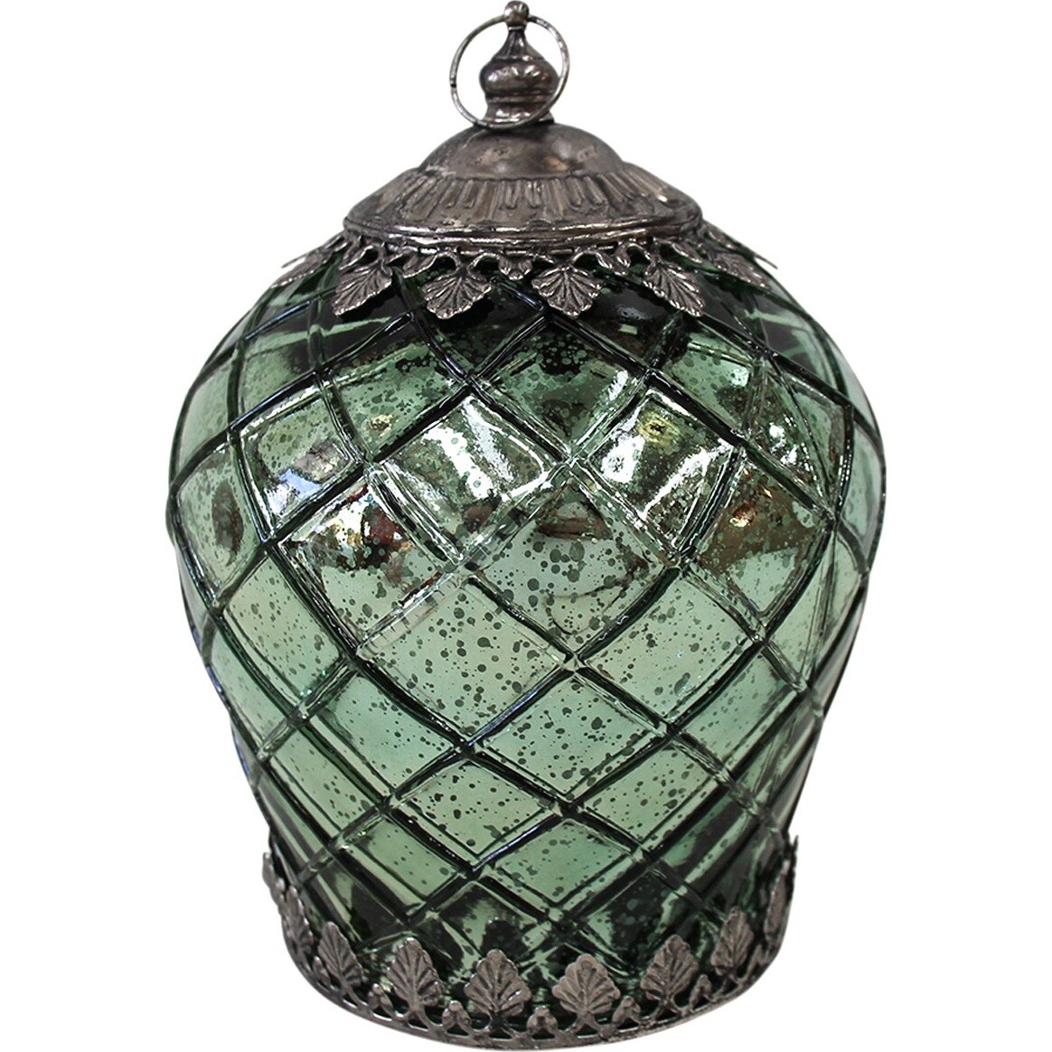 Lantern LED Foil Ocean Lrg