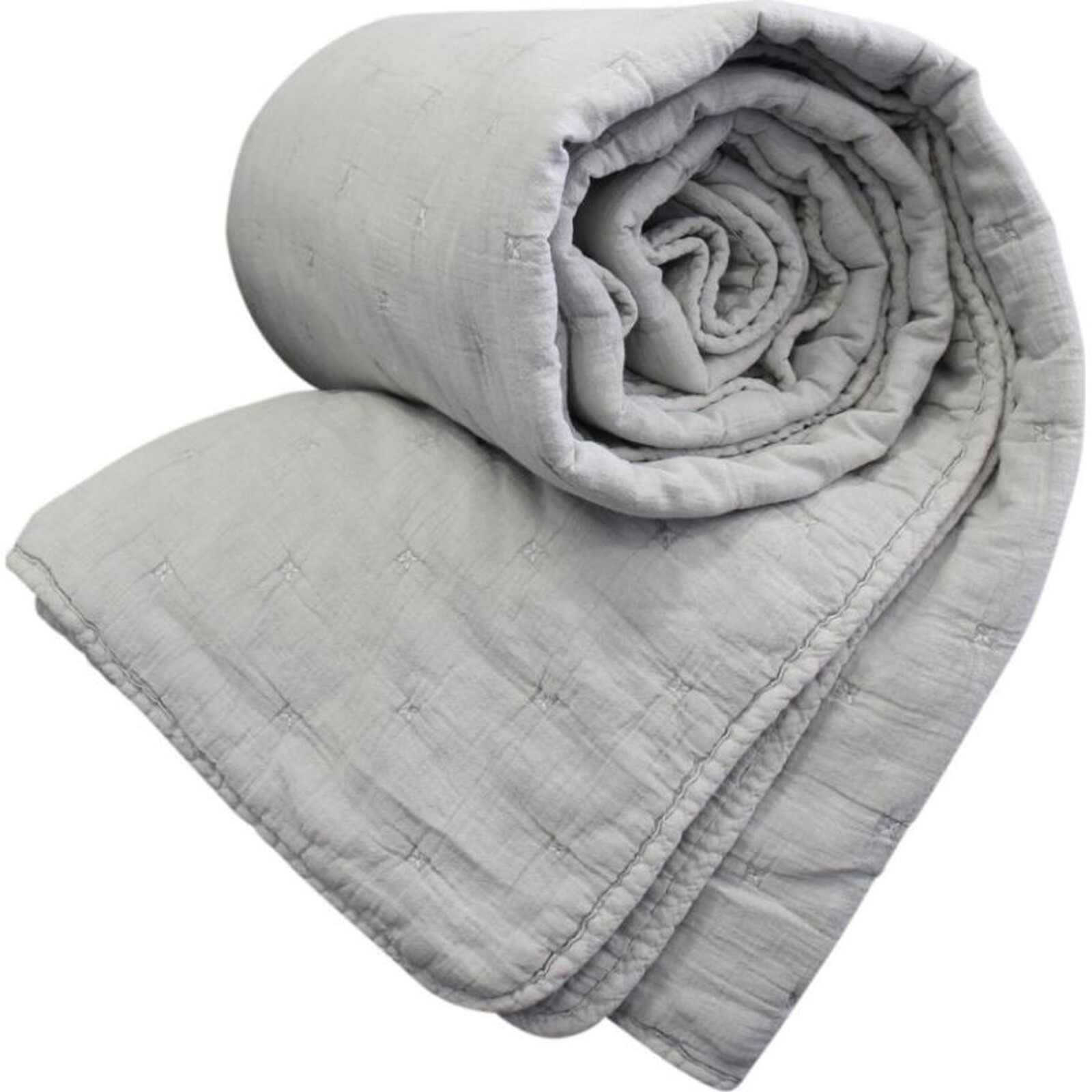Throw Stone Washed Quilted Cotton Diamond Natural