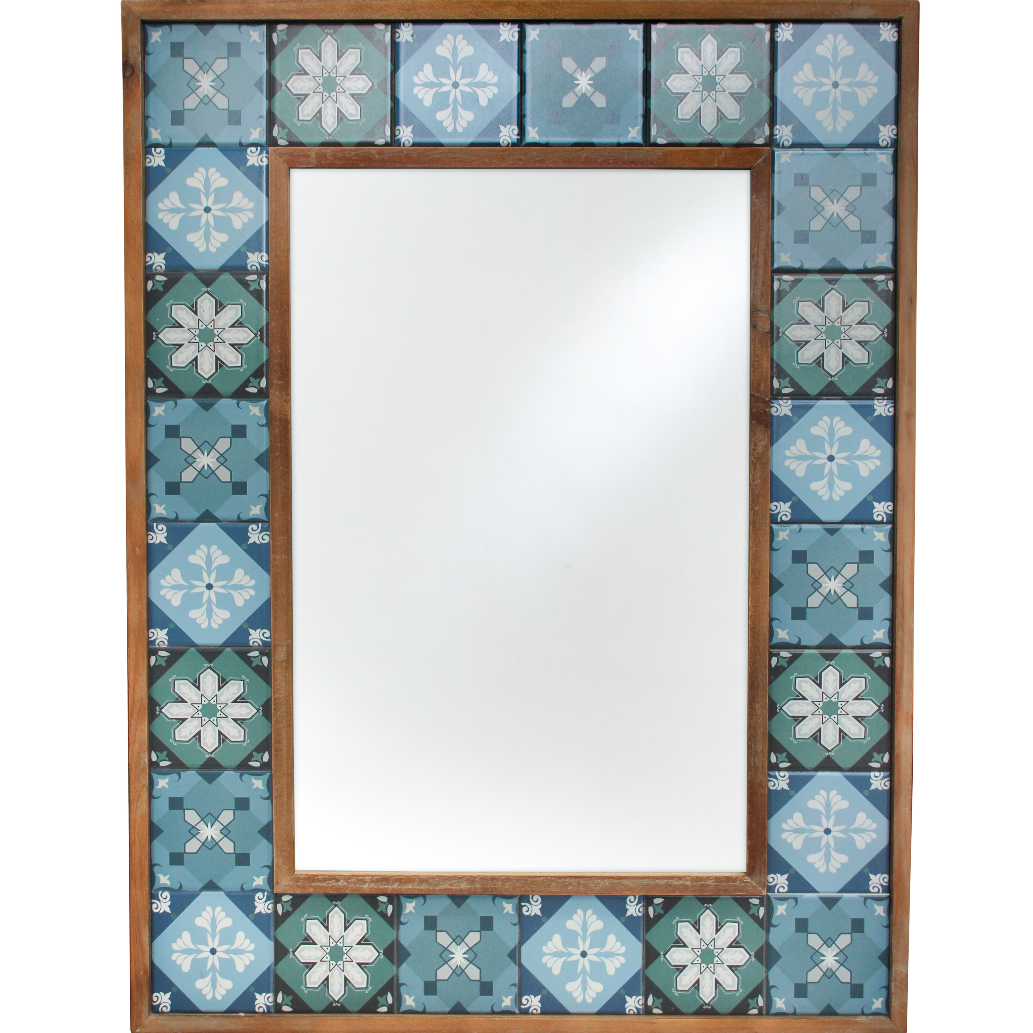 #Blue Tile Mirror