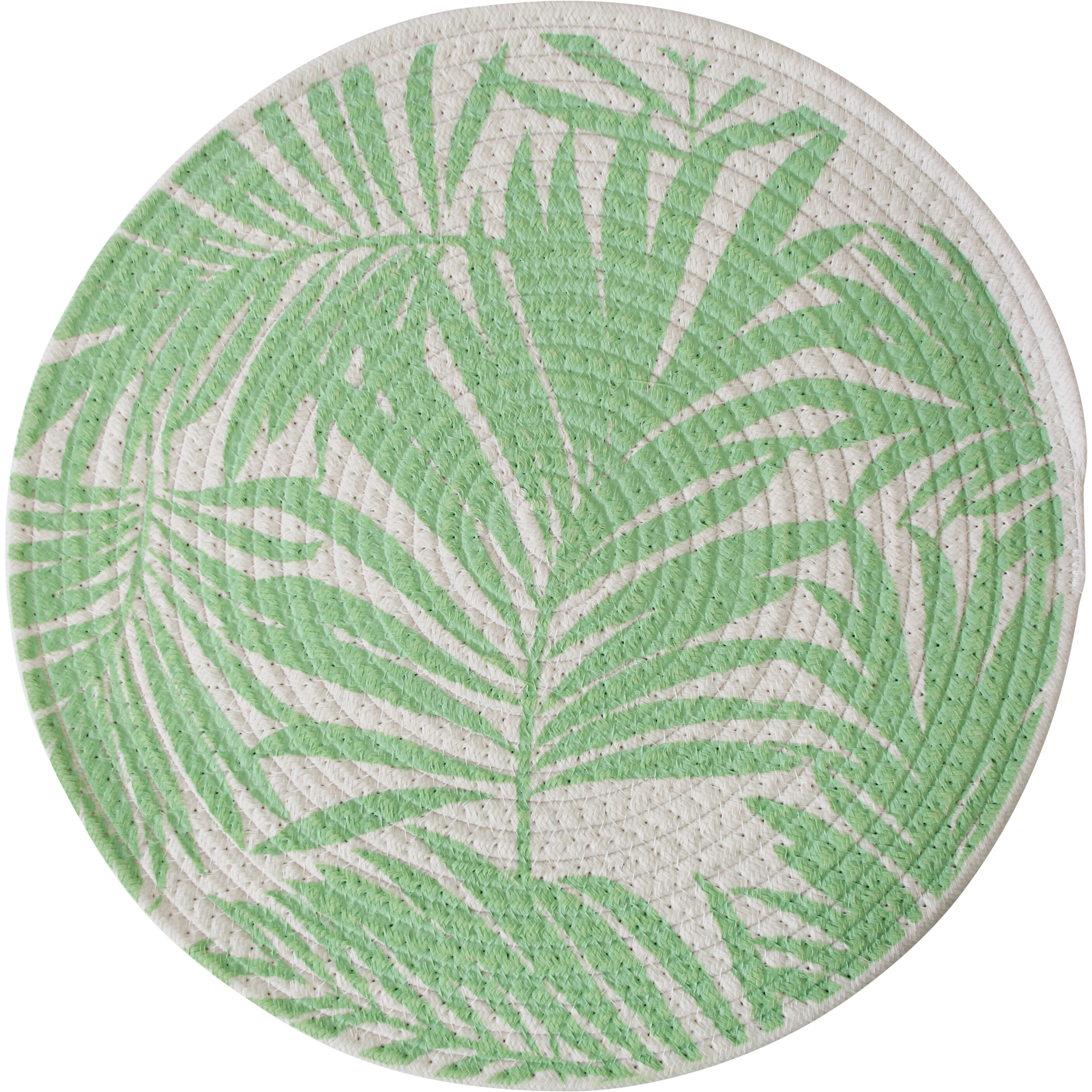 Placemat Printed Leaf Sage