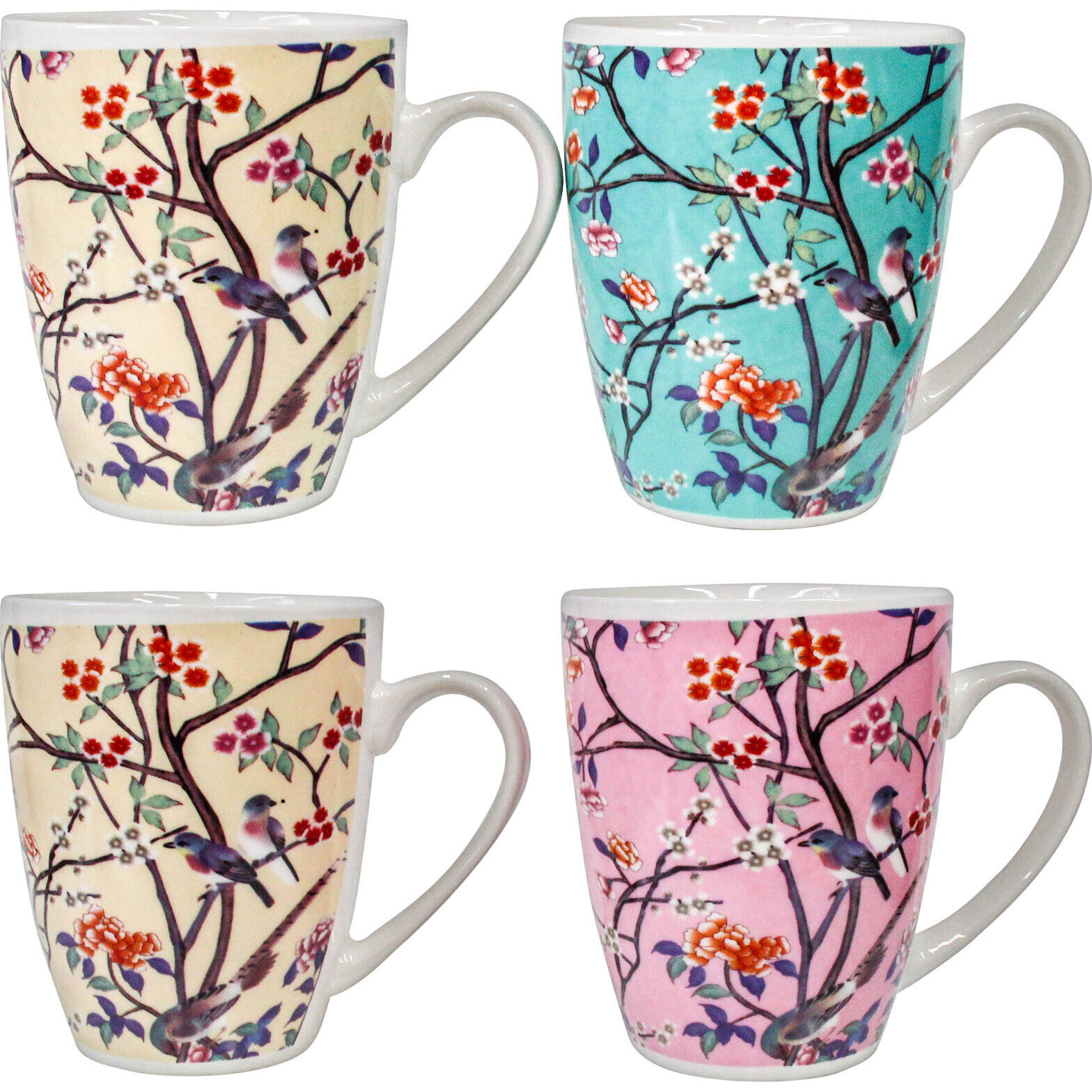 Mugs Pretty Birds Asstd