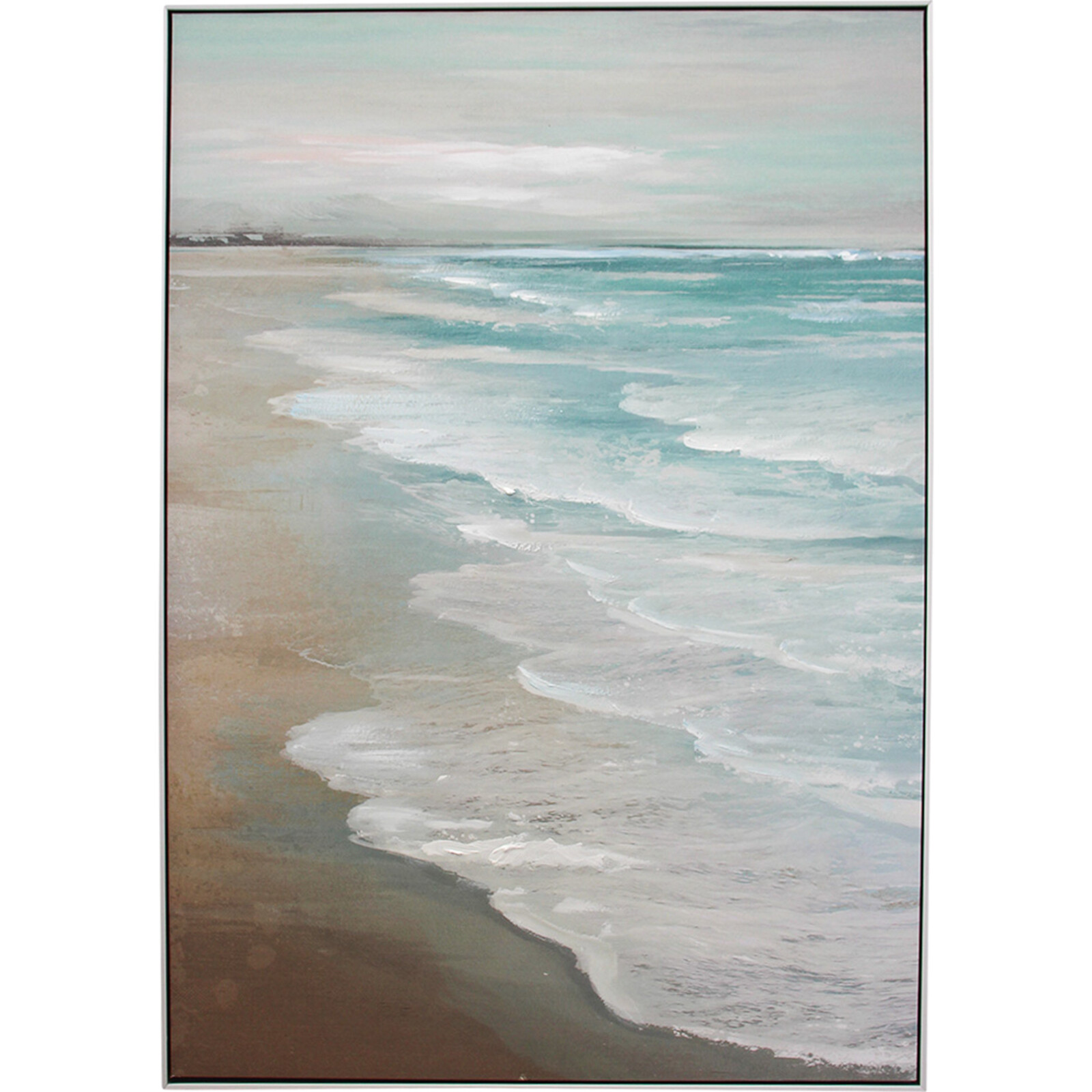 Framed Canvas Sandy Beach