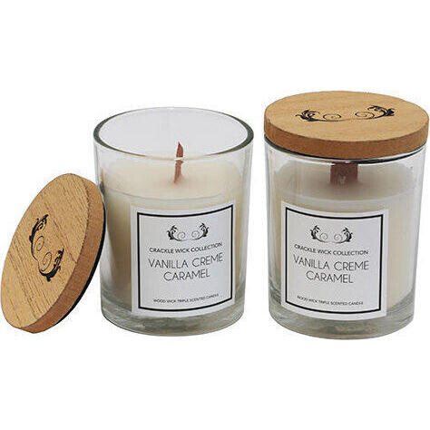 Candle Crackle Wick Vanilla Creme Caramel