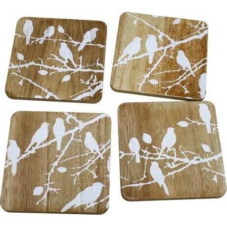 Coasters Ramo Bird Square