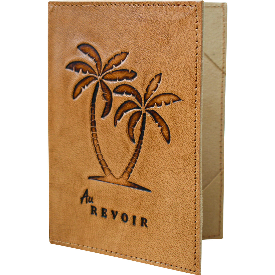 Leather Passport Holder Au Revoir