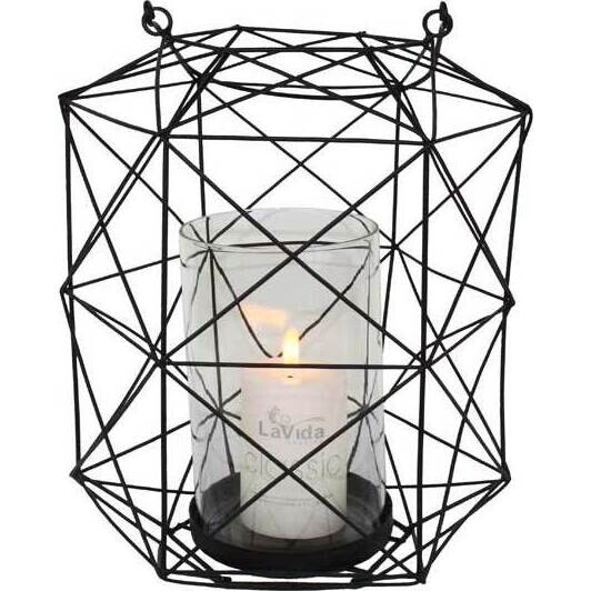 Candleholder Wire Geo Straight