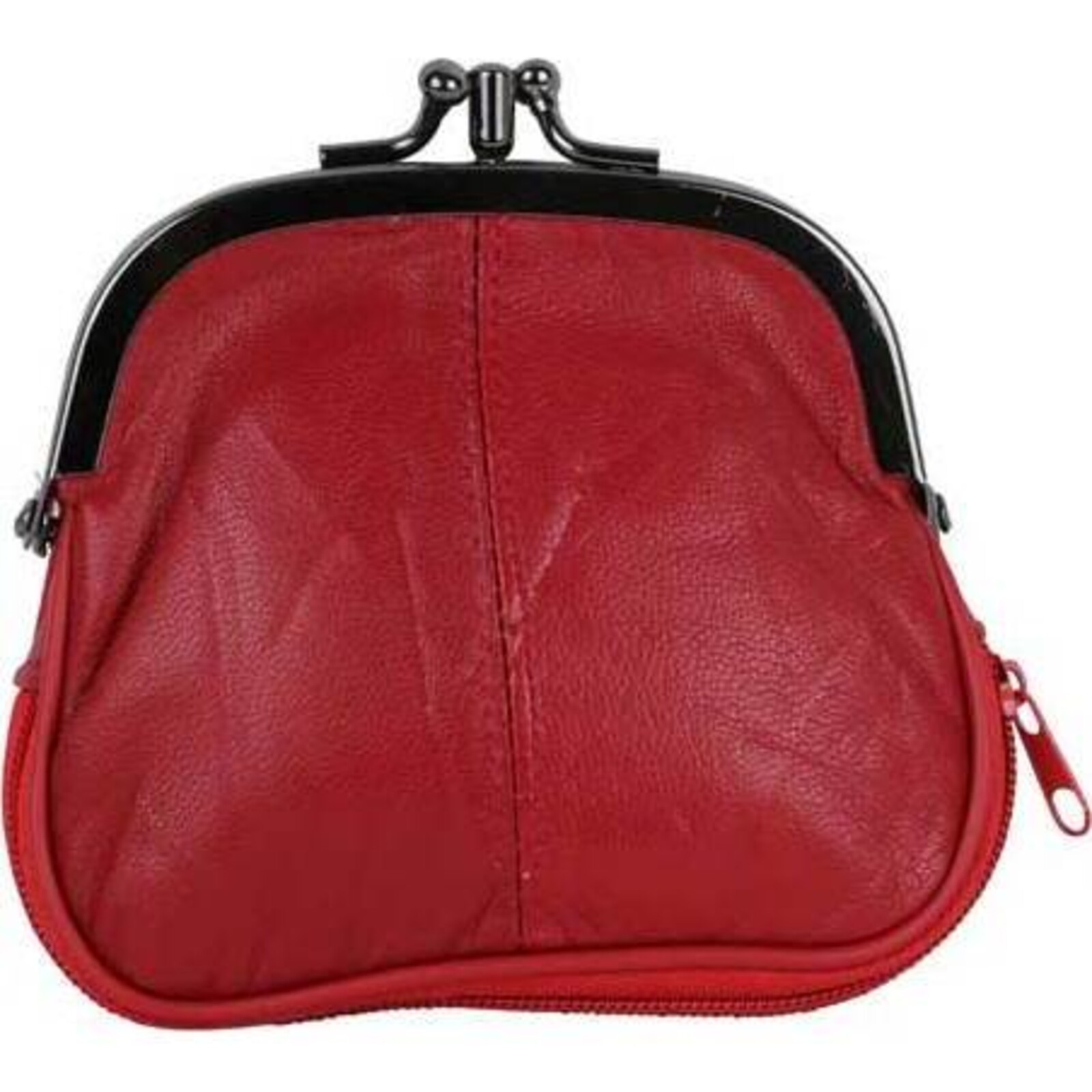 Leather Purse Double Red